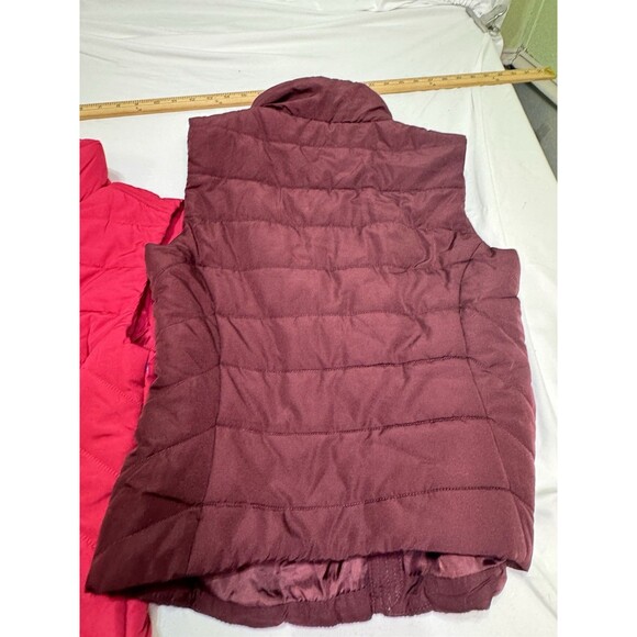Lot Of 2 Aeropostale Puffer Vest Quilted Women's Size XS Pink And Purple Full So - Picture 4 of 16